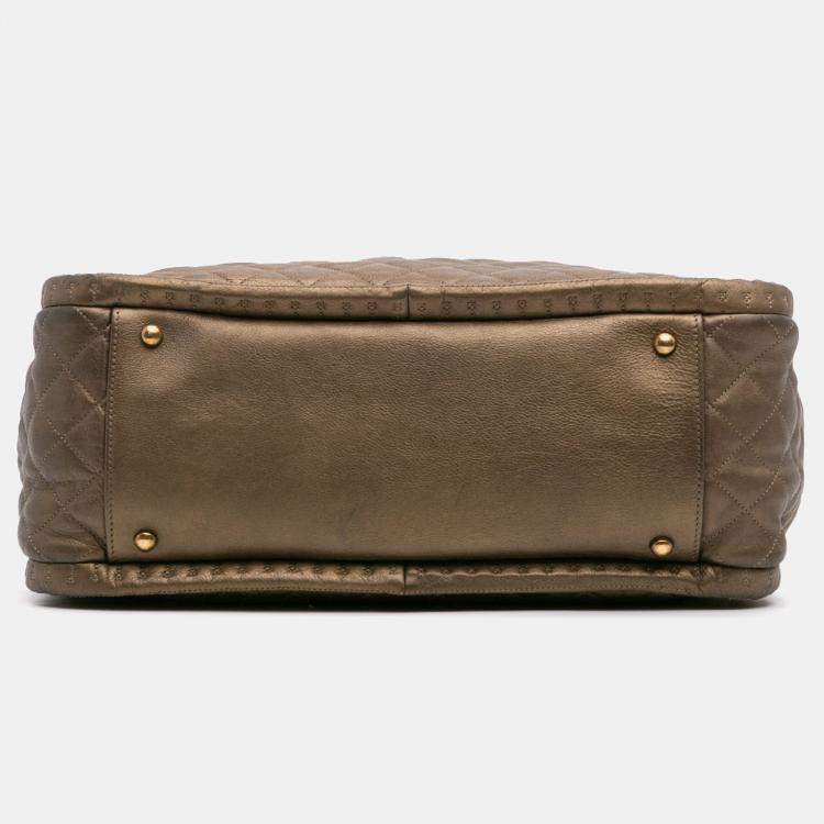 Pre Owned Chanel Brown CC Quilted Calfskin Istanbul Tote