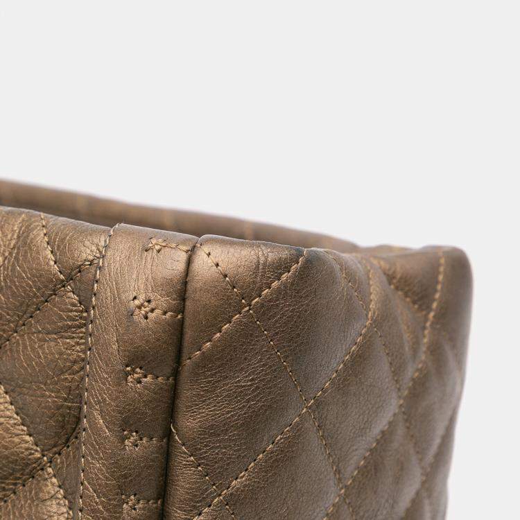 Pre Owned Chanel Brown CC Quilted Calfskin Istanbul Tote