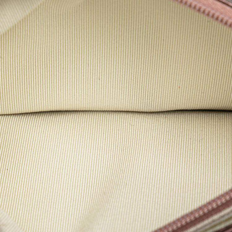 Pre Owned Chanel Pink Reissue 2.55 Quilted Metallic Aged Calfskin Wallet on Chain