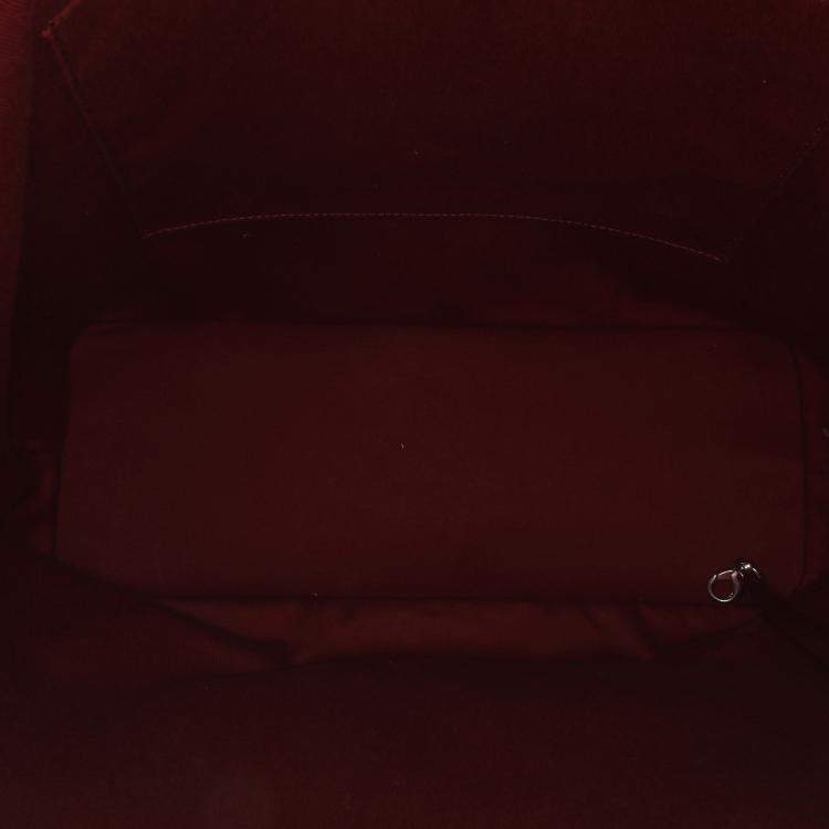 Pre Owned Chanel Burgundy Large Calfskin Coco Eyelets Shopping Tote