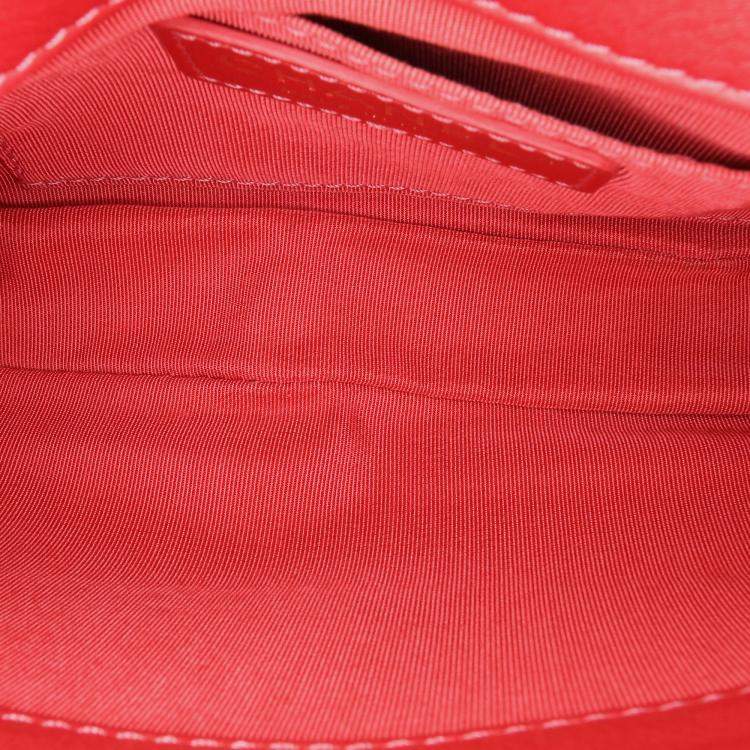 Pre Owned Chanel Pink Quilted Metallic Calfskin Top Handle Flap