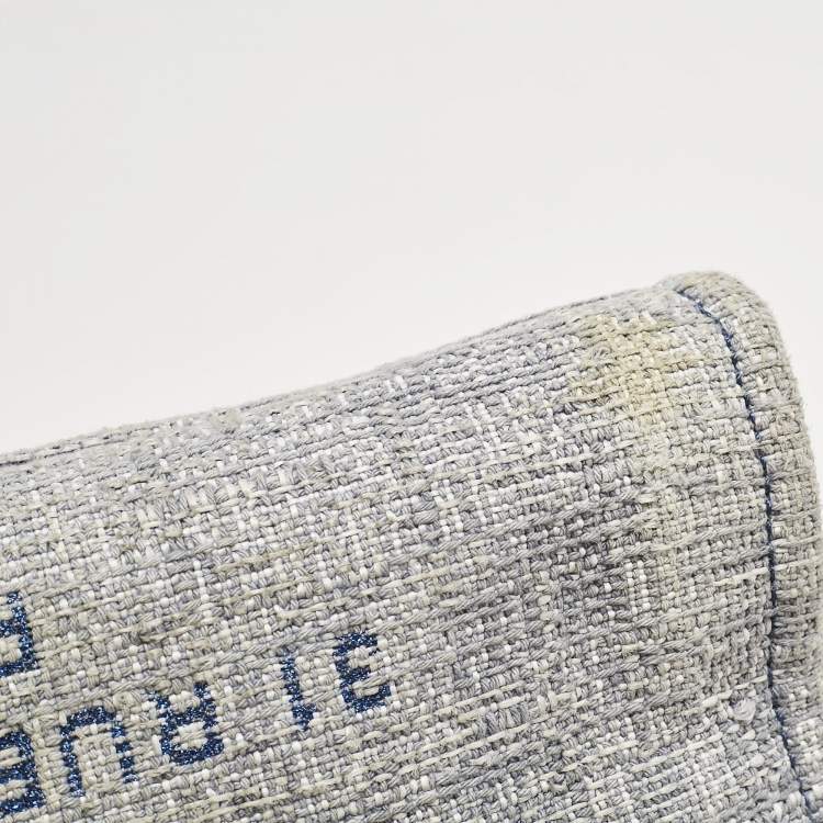 Pre Owned Chanel Blue Tweed Medium Deauville Shopper Tote