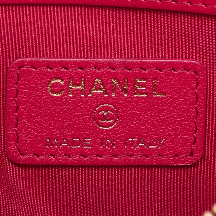 Pre Owned Chanel Black Quilted Caviar Leather Phone Pocket O Case Clutch