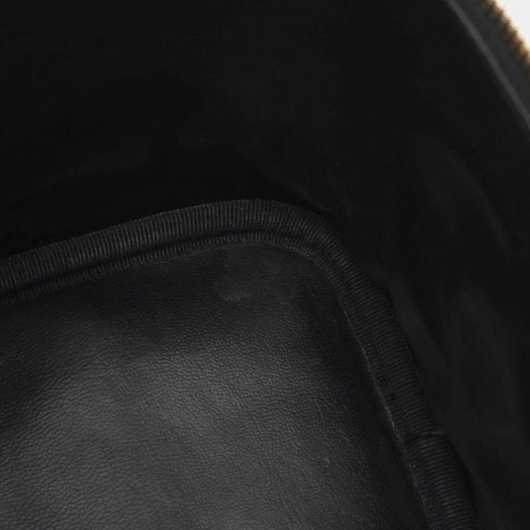 Pre Owned Chanel Black Grained Calfskin Coco Mark Vanity Handbag