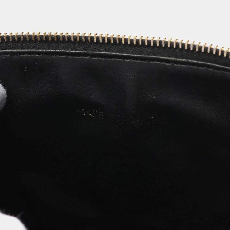 Pre Owned Chanel Black Grained Calfskin Coco Mark Vanity Handbag