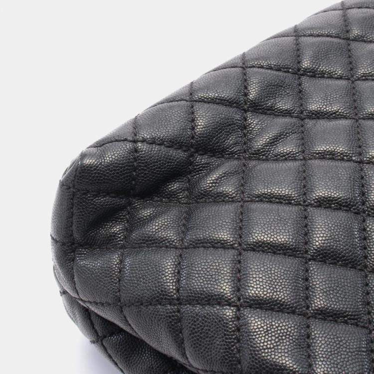 Pre Owned Chanel Caviar Leather Matelasse Coco Handle Top Handle Bag