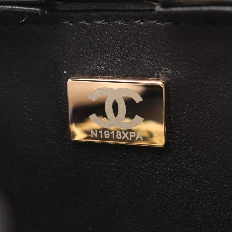 Pre Owned Chanel Leather Perfume Box No.5 Coco Mark Chain Crossbody Shoulder Bag