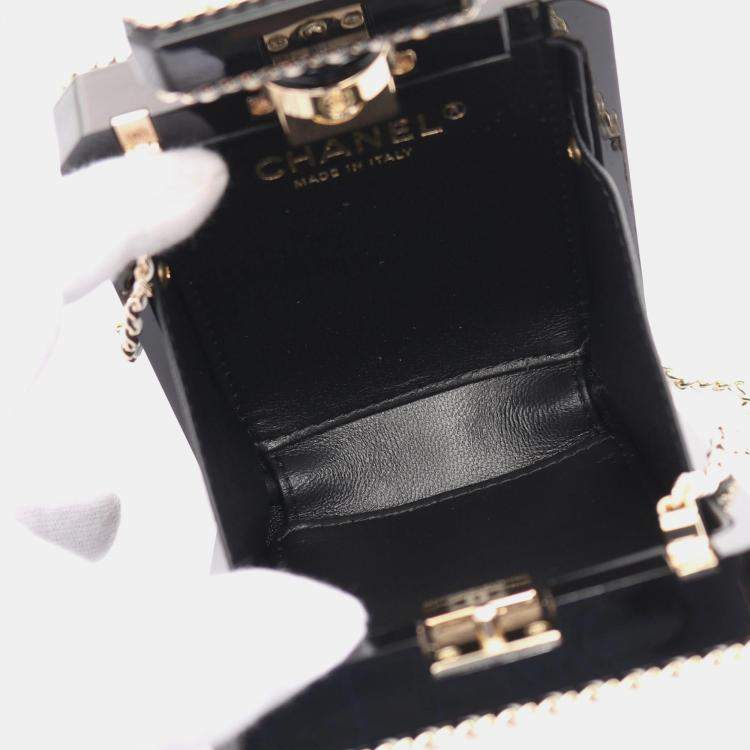 Pre Owned Chanel Leather Perfume Box No.5 Coco Mark Chain Crossbody Shoulder Bag