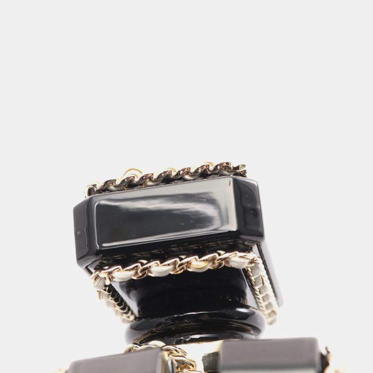 Pre Owned Chanel Leather Perfume Box No.5 Coco Mark Chain Crossbody Shoulder Bag