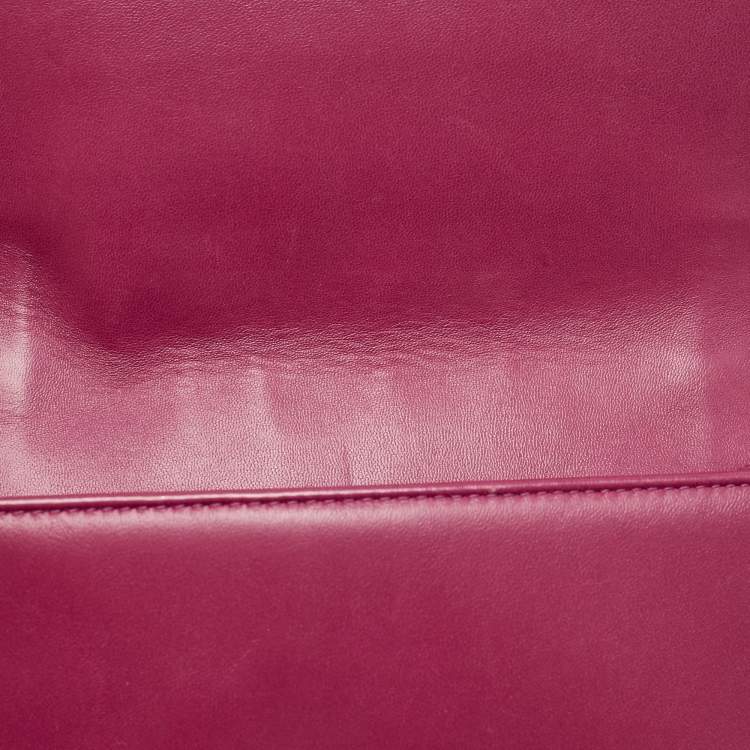 Pre Owned Chanel Fuchsia Quilted Velvet Small Boy Flap Bag