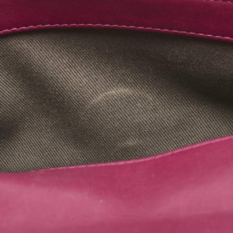 Pre Owned Chanel Fuchsia Quilted Velvet Small Boy Flap Bag