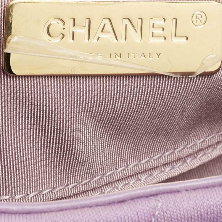 Pre Owned Chanel Lilac Quilted Jersey Fabric and Leather 19 Belt Bag