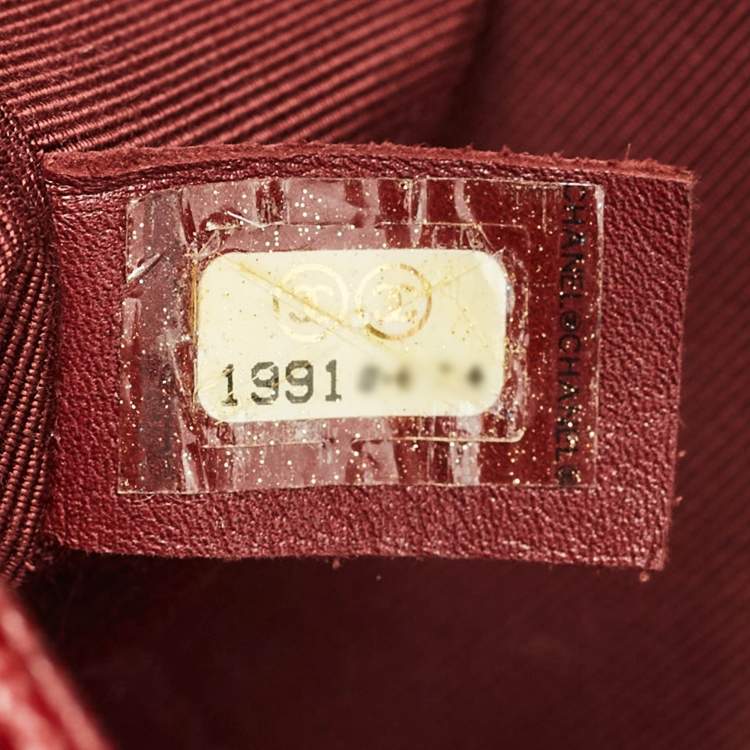 Pre Owned Chanel Red Caviar Quilted Leather Small Boy Flap Bag