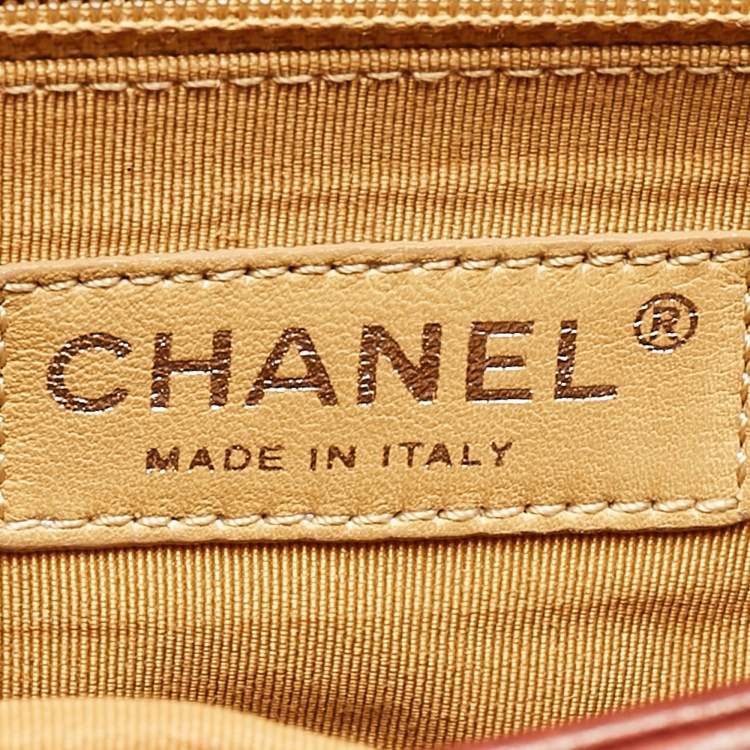 Pre Owned Chanel Brown Washed Quilted Leather Large Chain Around Messenger Bag