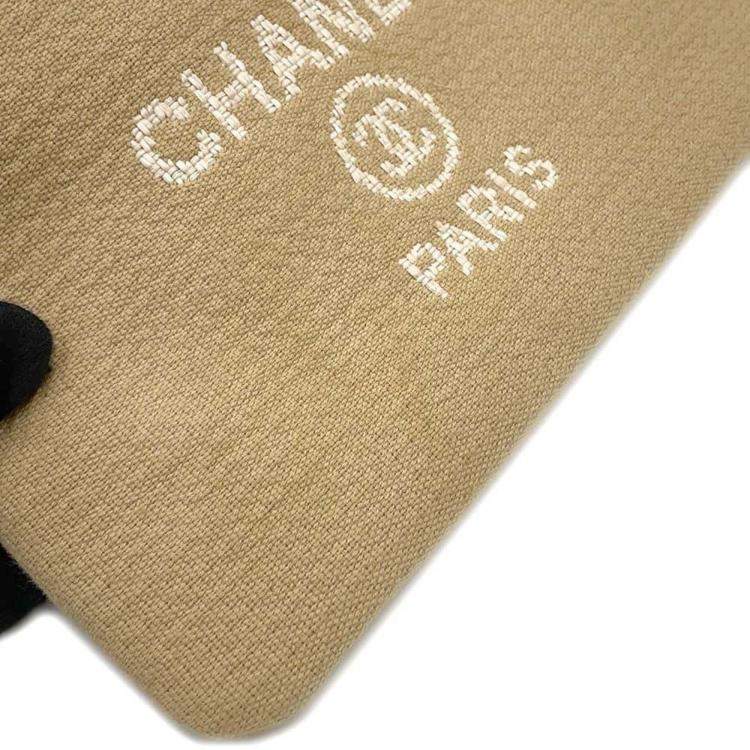 Pre Owned Chanel Beige Canvas Deauville Tote Bag