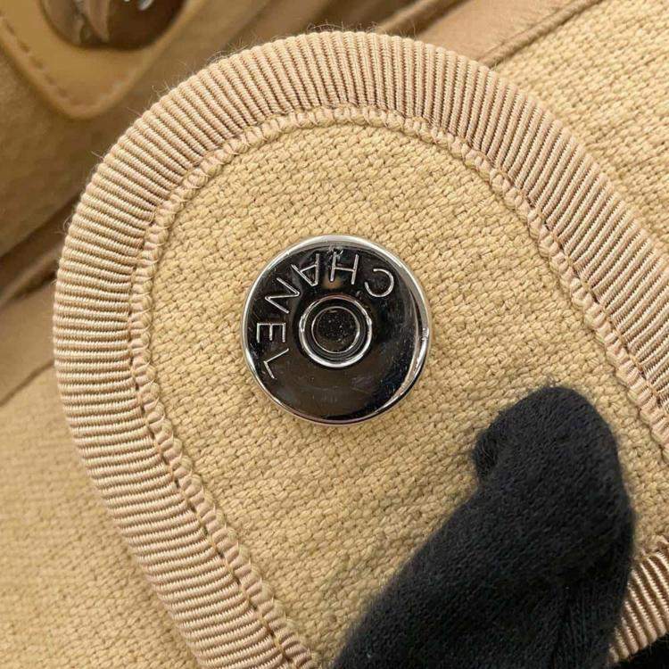 Pre Owned Chanel Beige Canvas Deauville Tote Bag