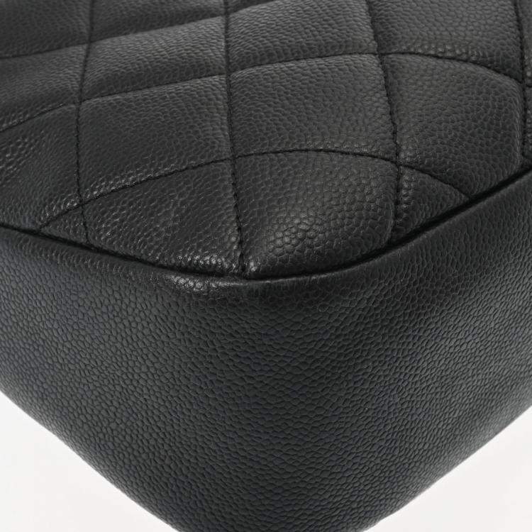 Pre Owned Chanel Black Leather Timeless CC Soft Tote Bag