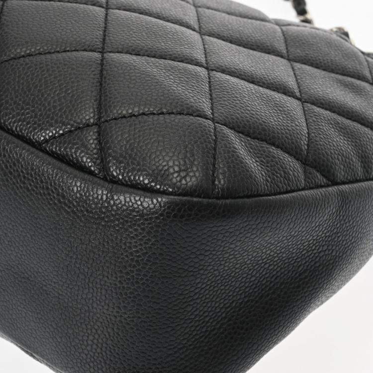 Pre Owned Chanel Black Leather Timeless CC Soft Tote Bag