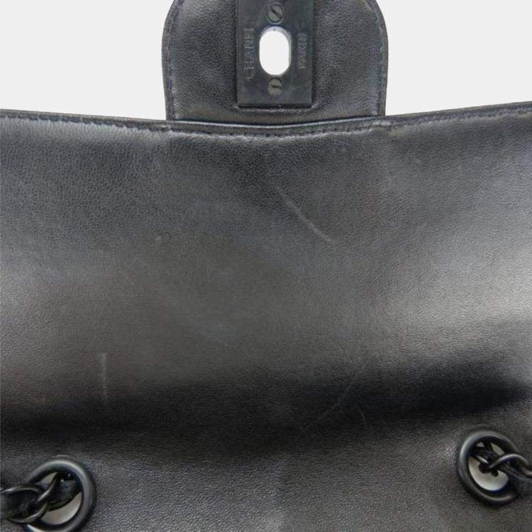 Pre Owned Chanel Black Jacquard Nylon New Travel Line Shoulder Bag
