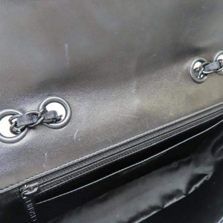Pre Owned Chanel Black Jacquard Nylon New Travel Line Shoulder Bag