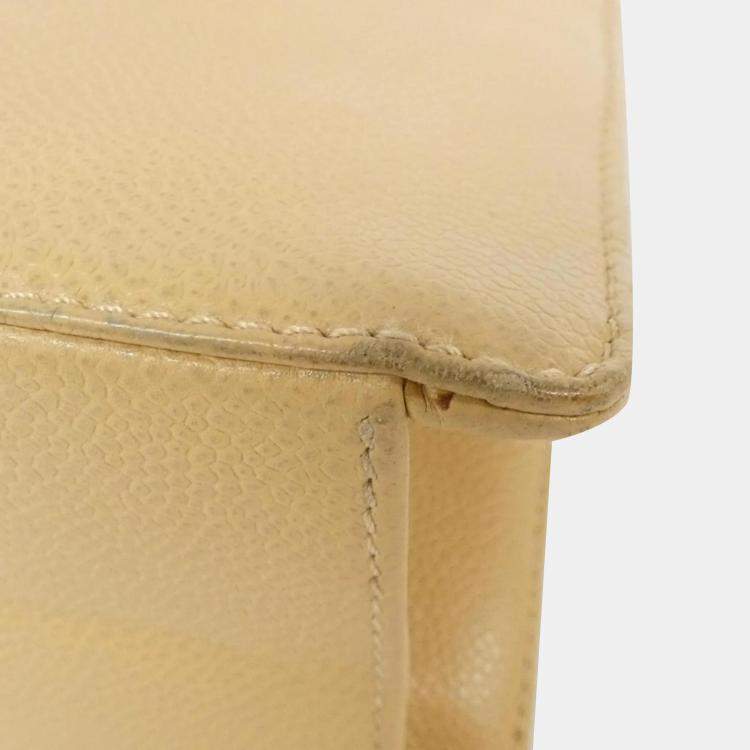 Pre Owned Chanel Leather Vintage Caviar Tote Bag