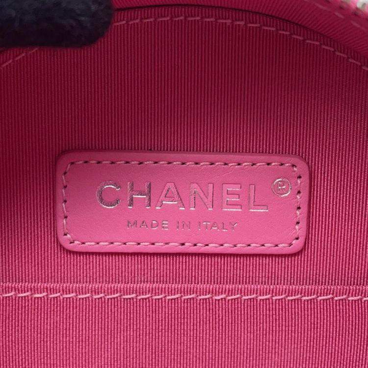 Pre Owned Chanel Pink Patent Leather Round As Earth Chain Shoulder Bag 