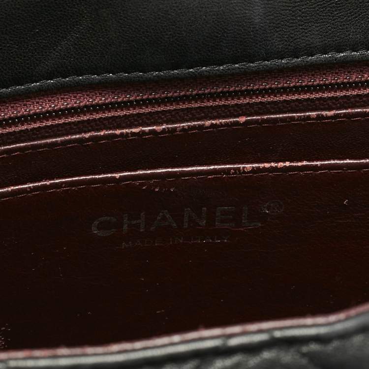 Pre Owned Chanel Black Quilted Leather Maxi Classic Single Flap Bag
