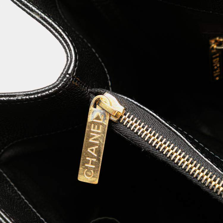 Pre Owned Chanel Black Caviar Grand Shopping Tote XL