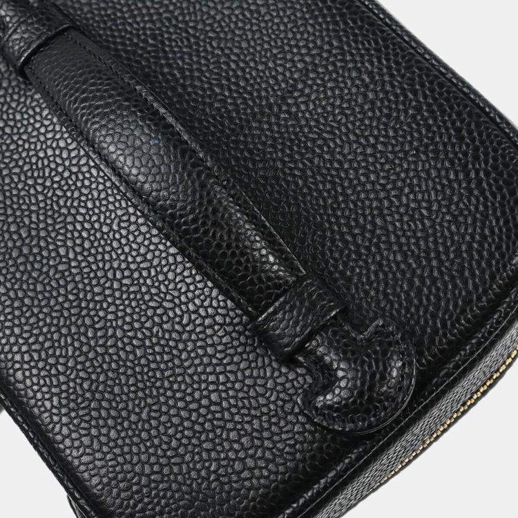 Pre Owned Chanel Black Caviar Leather Timeless Vanity Bag