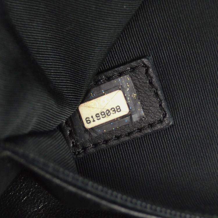 Pre Owned Chanel Black Fur Tote Handbag