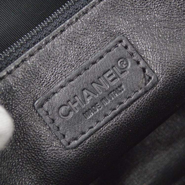 Pre Owned Chanel Black Fur Tote Handbag