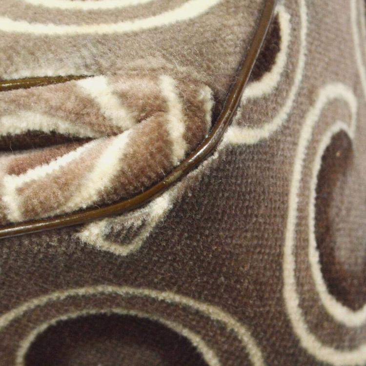 Pre Owned Chanel Grey Velvet Coco Top Handle Bag