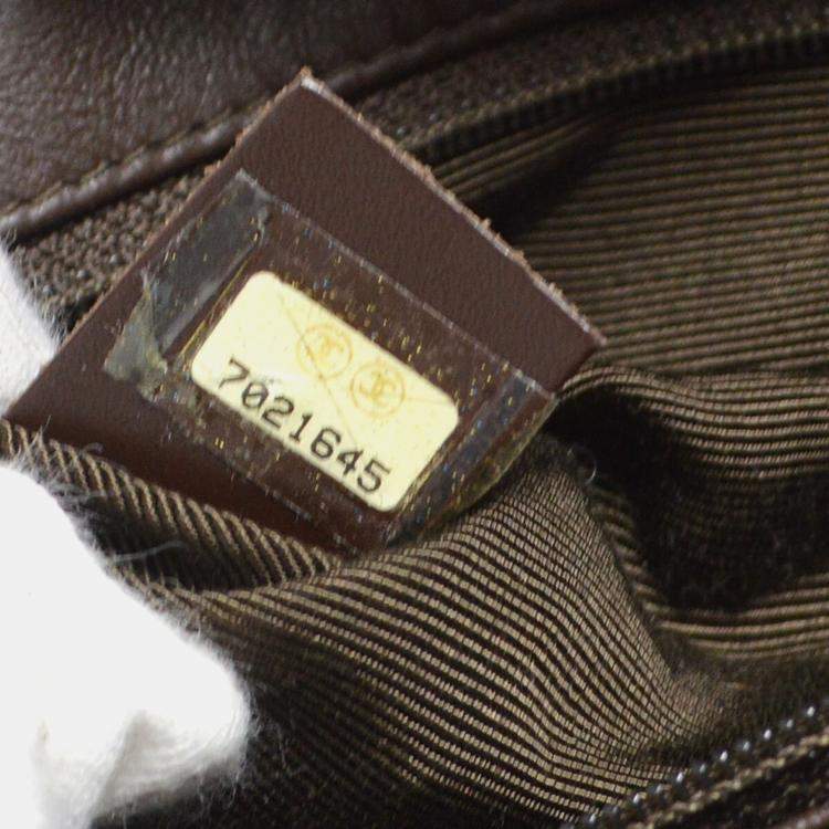 Pre Owned Chanel Grey Velvet Coco Top Handle Bag