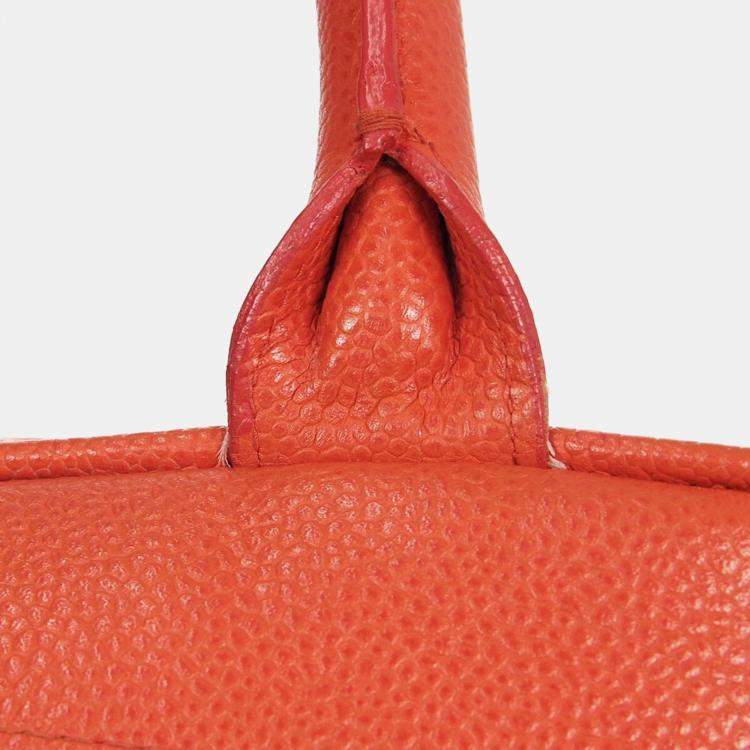 Pre Owned Chanel Scarlet Calfskin Bowling Bag