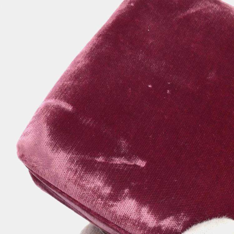 Pre Owned Chanel Pink Velvet Evening Bag