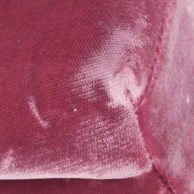 Pre Owned Chanel Pink Velvet Evening Bag