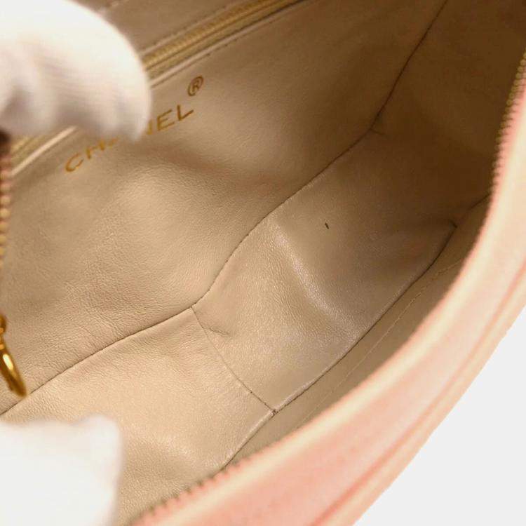 Pre Owned Chanel Pink Caviar Leather Camera Bag