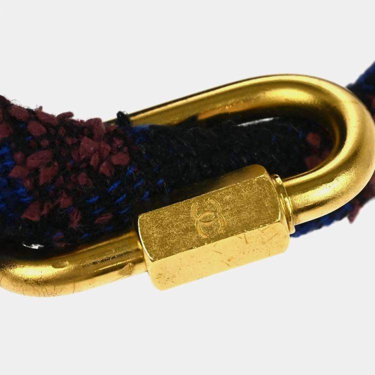 Pre Owned Chanel Blue Tweed Classic Single Flap Two-in-One Flap Bag Set 