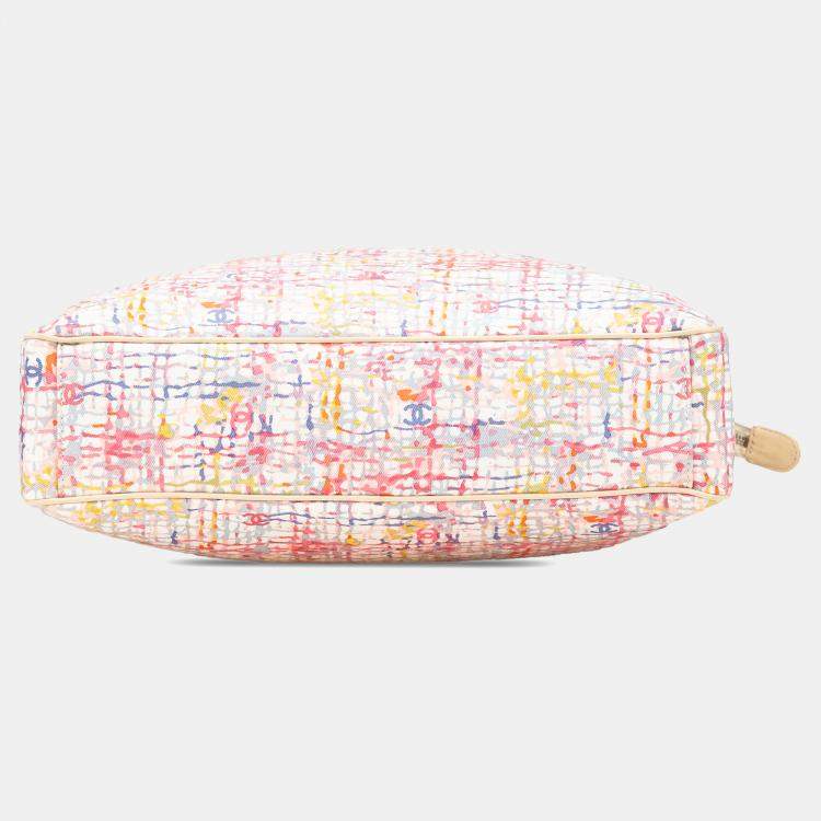Pre Owned Chanel Multicolor Printed Canvas Clover Watercolor Tote