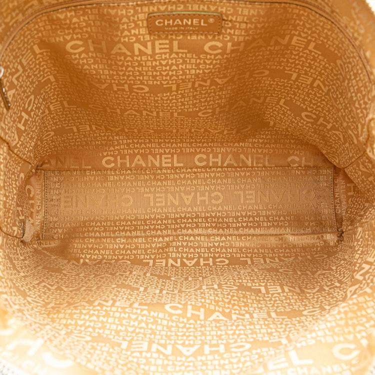 Pre Owned Chanel Multicolor Printed Canvas Clover Watercolor Tote