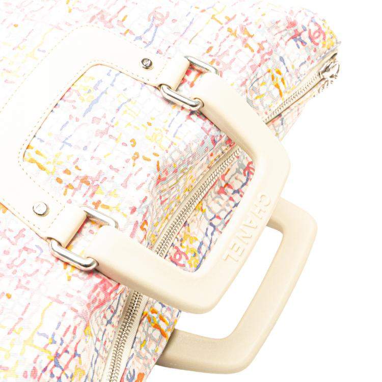 Pre Owned Chanel Multicolor Printed Canvas Clover Watercolor Tote