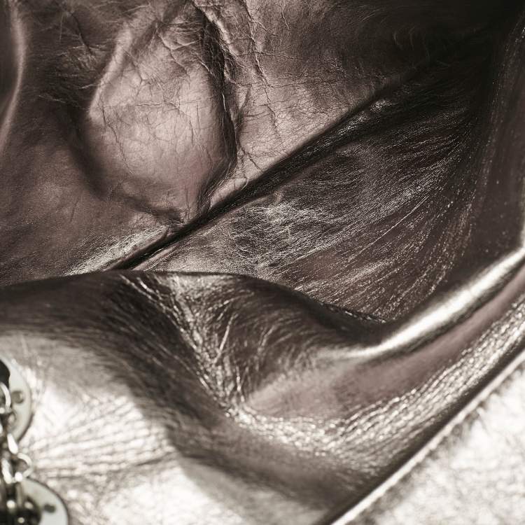 Pre Owned Chanel Metallic Quilted Aged Leather 228 Reissue 2.55 Flap Bag