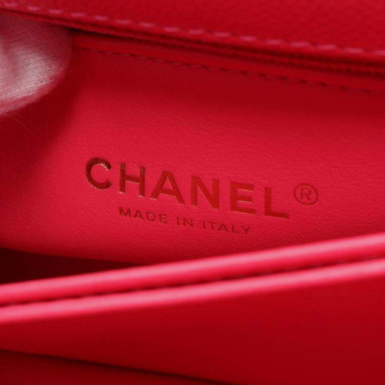 مملوكة مسبقًا Chanel Pink Leather Top Handle Flap Bag