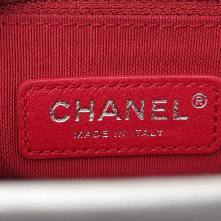 Pre Owned Chanel Silver Leather Gabrielle De Chanel Chain Crossbody Bag