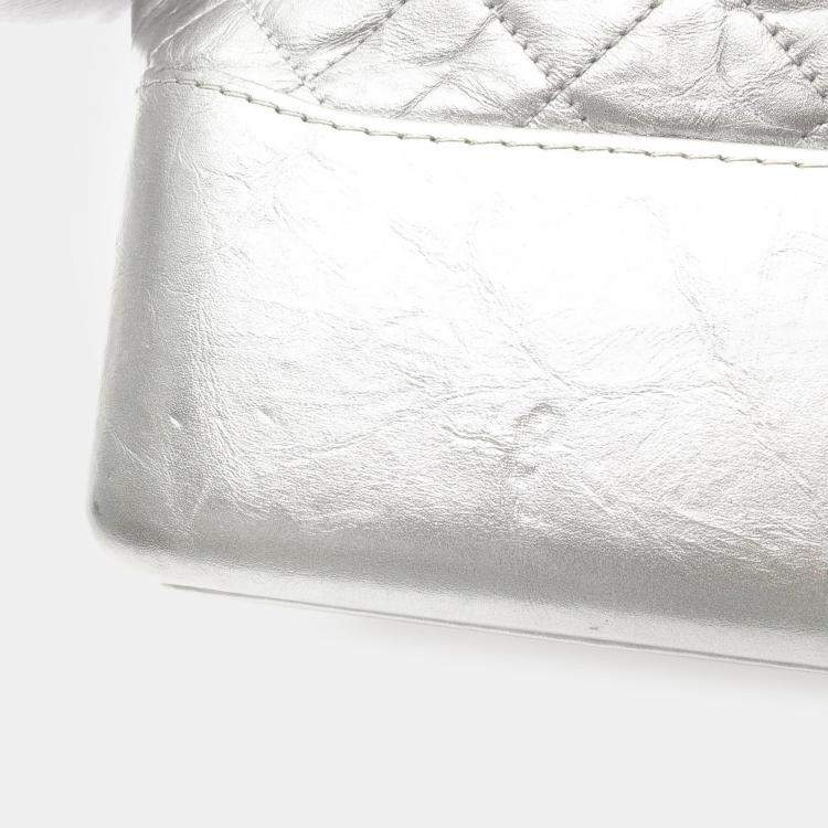 Pre Owned Chanel Silver Leather Gabrielle De Chanel Chain Crossbody Bag