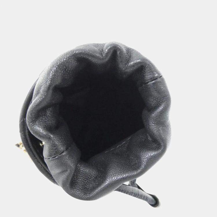 Pre Owned Chanel Black Quilted Mini Bucket Shoulder Bag