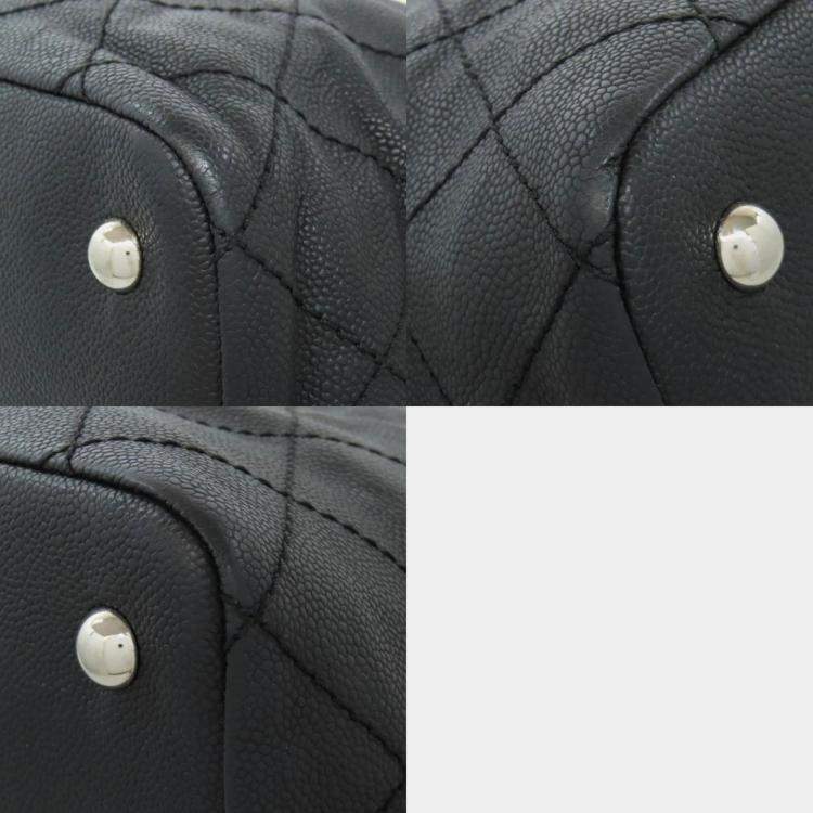 Pre Owned Chanel Matelasse Tote Bag Grained Calfskin