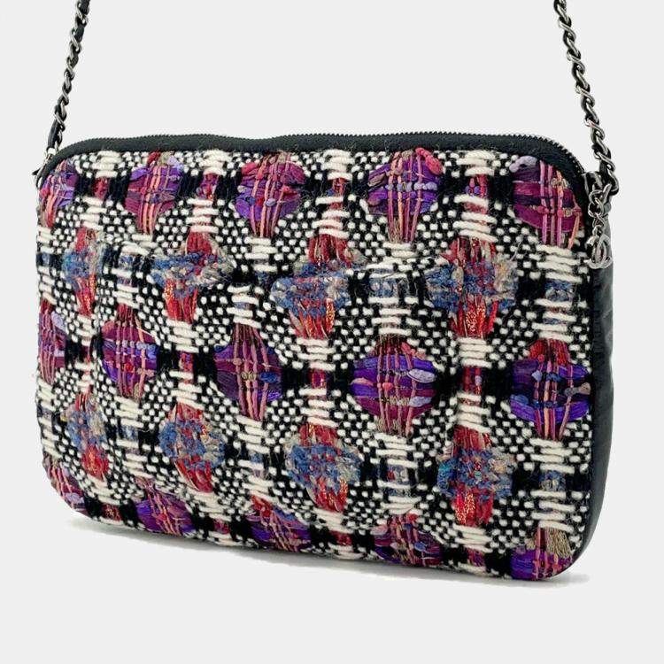 مملوكة مسبقًا Chanel Black/Multicolor Tweed Lambskin Girl Chain Shoulder Bag 