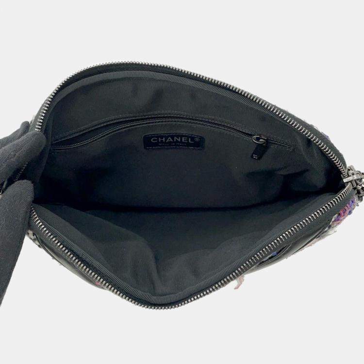 مملوكة مسبقًا Chanel Black/Multicolor Tweed Lambskin Girl Chain Shoulder Bag 
