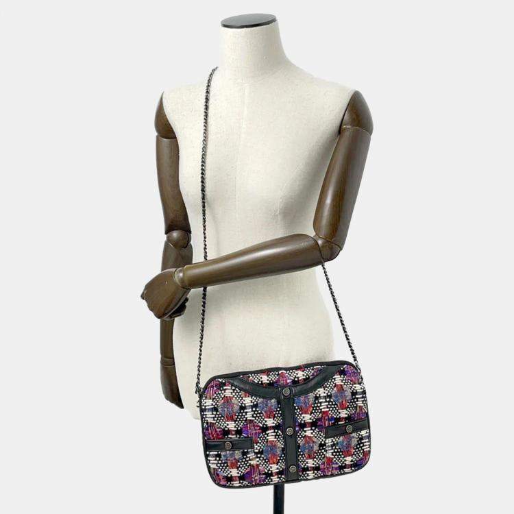 مملوكة مسبقًا Chanel Black/Multicolor Tweed Lambskin Girl Chain Shoulder Bag 